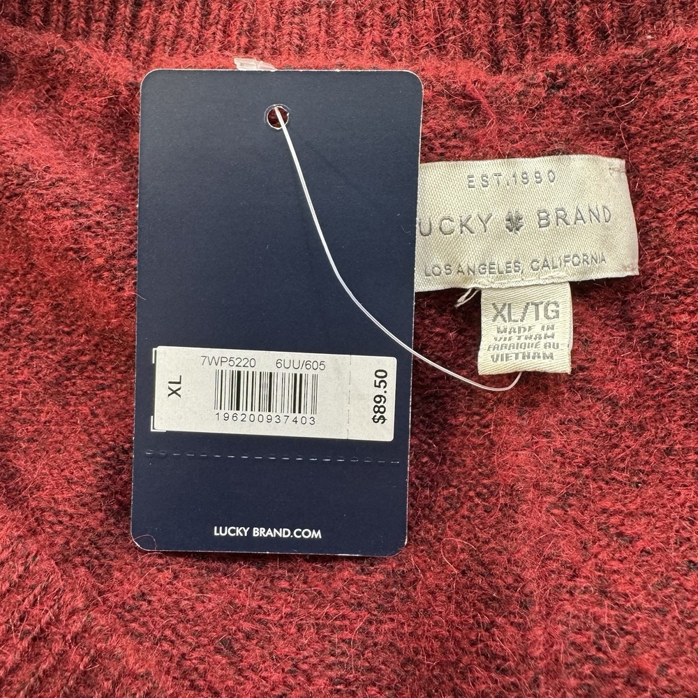 NEW $89 Lucky Brand Cloud Soft V-Neck Sweater Women's XL‎  Wool Blend Oversized - Picture 3 of 12